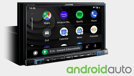 Works with Android Auto - INE-W720D